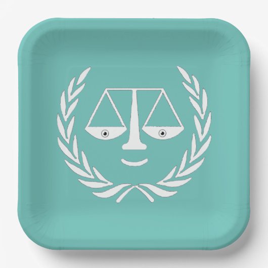 弁護士法学校卒業紙プレート ペーパープレート (正面)