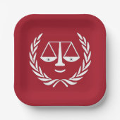 弁護士法学校卒業紙プレート ペーパープレート (正面)