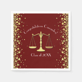弁護士法学院マルーン金ゴールド卒業党 スタンダードカクテルナプキン