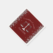 弁護士法学院マルーン銀卒業党 スタンダードカクテルナプキン (角)