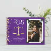 弁護士法学院金ゴールド卒業パープル 招待状 (スタンド正面)