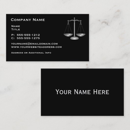 弁護士法律事務所の名刺 名刺 (正面/裏面)