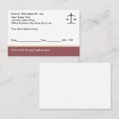 弁護士法律事務所アポイントメントカード 予約カード (正面/裏面)