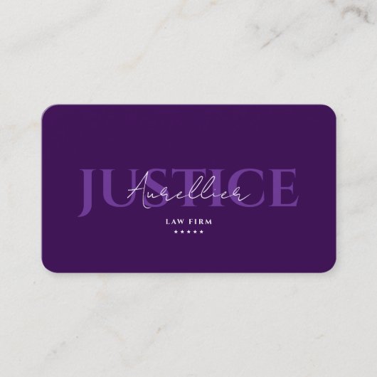 弁護士法律事務所ジャスティスエレガントパープルモダン 名刺 (正面)