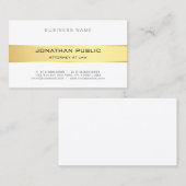 弁護士法律事務所金ゴールドホワイトシンプルトップ 名刺 (正面/裏面)