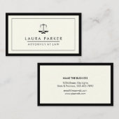 弁護士法律弁護士黒スケールプロフェッショナル 名刺 (正面/裏面)