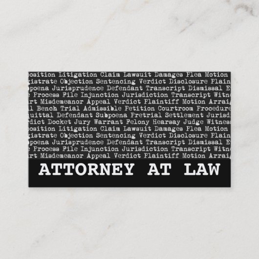 弁護士法律用語 名刺 (正面)