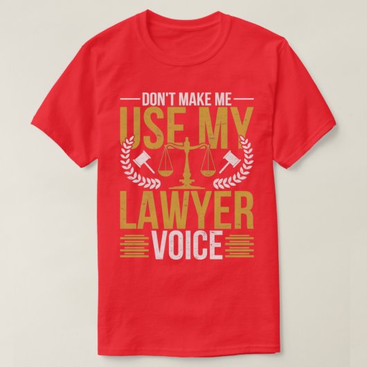弁護士法恋人の弁護おもしろい士 Tシャツ (デザイン正面)