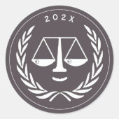 弁護士法科卒業 ラウンドシール (正面)