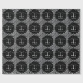 弁護士法科大学卒業パーティーブラックシルバー ラッピングペーパー (フラット)