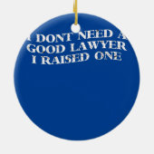 弁護士父母父おもしろいの日 セラミックオーナメント (裏面)
