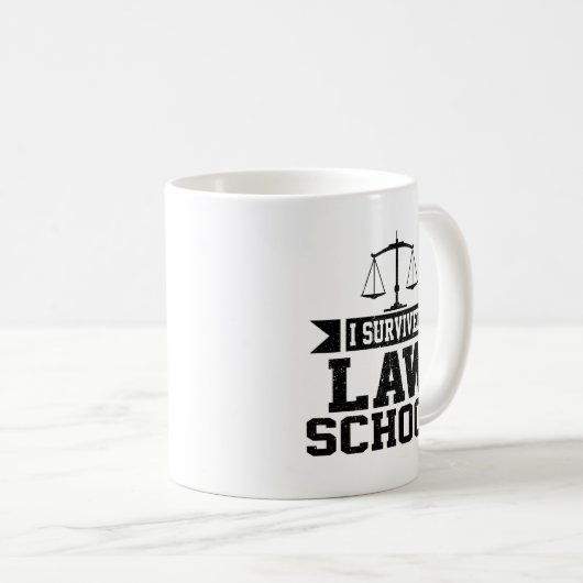 弁護士生き延びに対する法科大学院の卒業祝い コーヒーマグカップ (正面右)