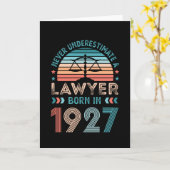 弁護士生まれ1927第100回誕生日法ギフト弁護士 カード (黄色い花)
