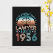 弁護士生まれ1956 70th誕生日法ギフト弁護士 カード (黄色い花)
