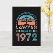 弁護士生まれ1972年50th誕生日法ギフト弁護士 カード (黄色い花)