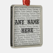 弁護士用語クリスマス メタルオーナメント (右)