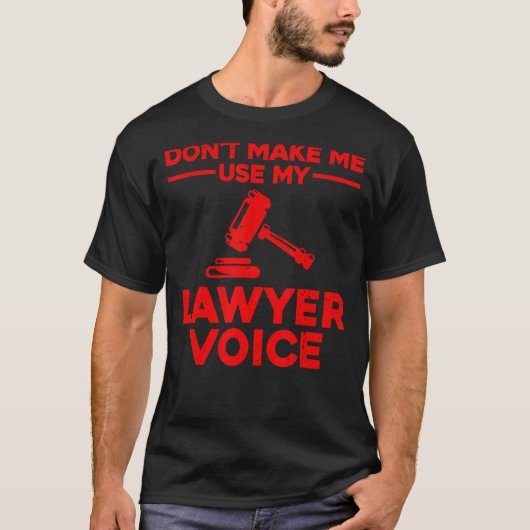 弁護士男性へ女性仮釈法弁護士 Tシャツ (正面)