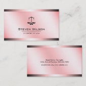 弁護士白鋼と銀鋼の法律スケール 名刺 (正面/裏面)