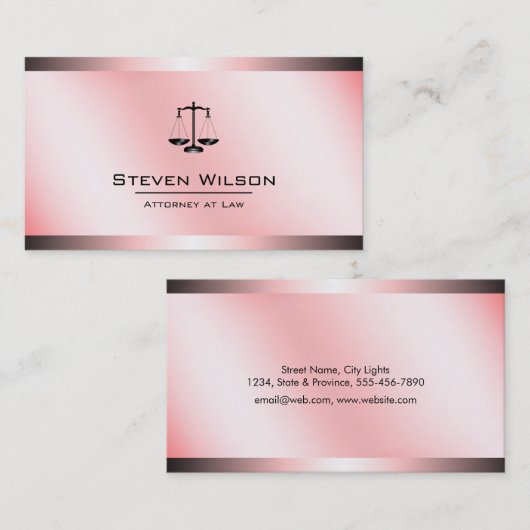 弁護士白鋼と銀鋼の法律スケール 名刺 (正面/裏面)