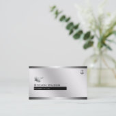 弁護士白鋼法定ハンマー判事 名刺 (スタンド正面)