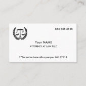 弁護士白 名刺 (正面)