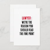 弁護士私たちはあなたのp読が必要な素晴らし理由 サンキューカード (正面/裏面)