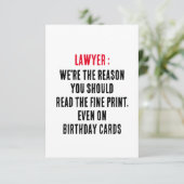 弁護士私たちはあなたのp読が必要な素晴らし理由 サンキューカード (スタンド正面)