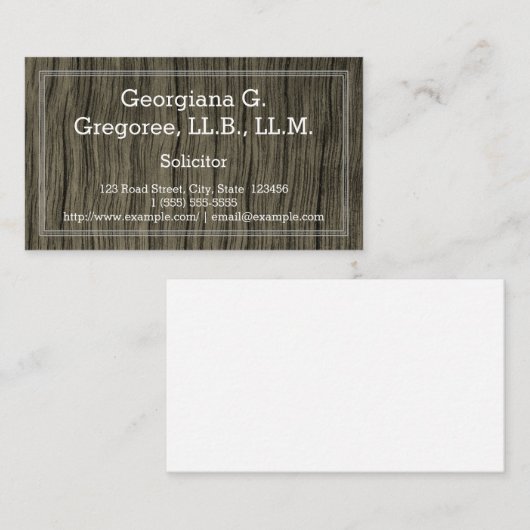 弁護士素朴名刺 名刺 (正面/裏面)