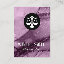 弁護士紫の大理石の水色 名刺