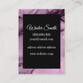 弁護士紫の大理石の水色 名刺 (裏面)