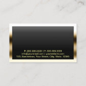 弁護士縁ど金ゴールドプロフェッショナルモダン 名刺 (裏面)