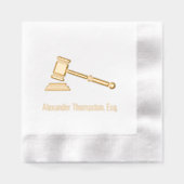 弁護士裁判官ゲベル法プロフェッショナル名 箔ナプキン (正面)