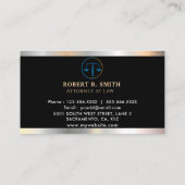 弁護士規模のジャスティス・ゴールデン・弁護士 名刺 (裏面)