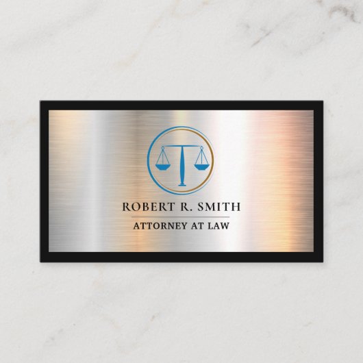 弁護士規模のジャスティス・ゴールデン・弁護士 名刺 (正面)