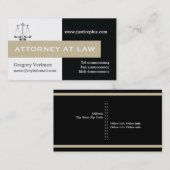 弁護士規模の正義タウペ黒 名刺 (正面/裏面)