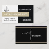 弁護士規模の正義タウペ黒 名刺 (正面/裏面)