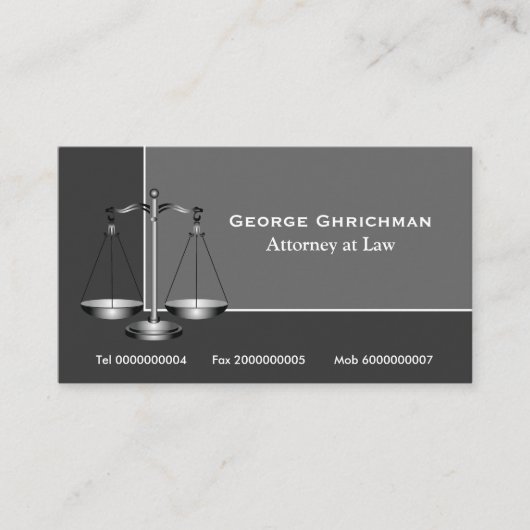 弁護士規模 名刺 (正面)