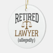 弁護士退職したによる弁護士退職 セラミックオーナメント (左)