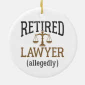 弁護士退職したによる弁護士退職 セラミックオーナメント (裏面)
