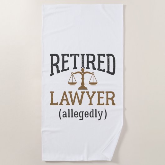 弁護士退職したによる弁護士退職 ビーチタオル (正面)