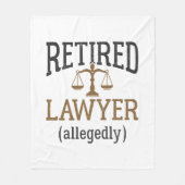 弁護士退職したによる弁護士退職 フリースブランケット (正面)