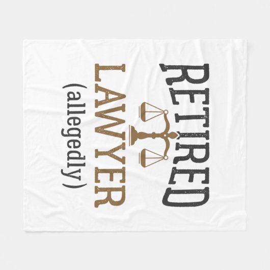 弁護士退職したによる弁護士退職 フリースブランケット (正面(横))