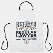 弁護士退職した弁護士退職ウェイ幸せ エプロン (正面)