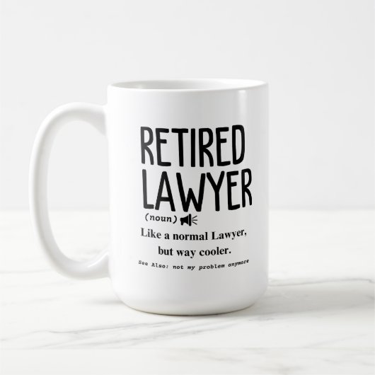 弁護士退職した コーヒーマグカップ (左)