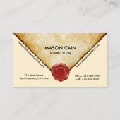 弁護士金ゴールドと朱印名刺 名刺 (裏面)