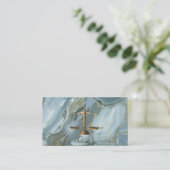 弁護士金ゴールドグリッターモダン大理石名刺 名刺 (スタンド正面)