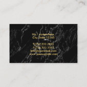 弁護士金ゴールドジャスティススケール弁護士モダン大理石 名刺 (裏面)