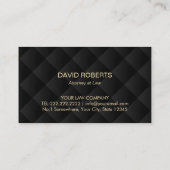 弁護士金ゴールドスケールクラスブラックキルテッド 名刺 (裏面)