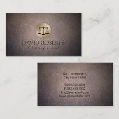 弁護士金ゴールドスケールクラッシーレザー弁護士 名刺 (正面/裏面)