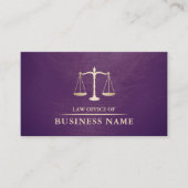 弁護士金ゴールドスケールパープル金ゴールド弁護士 名刺 (正面)